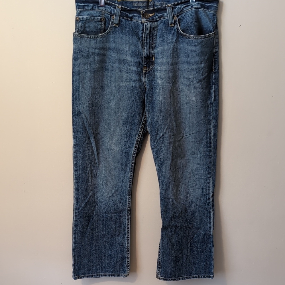 Men's Bootcut Denim Jeans in Medium Blue